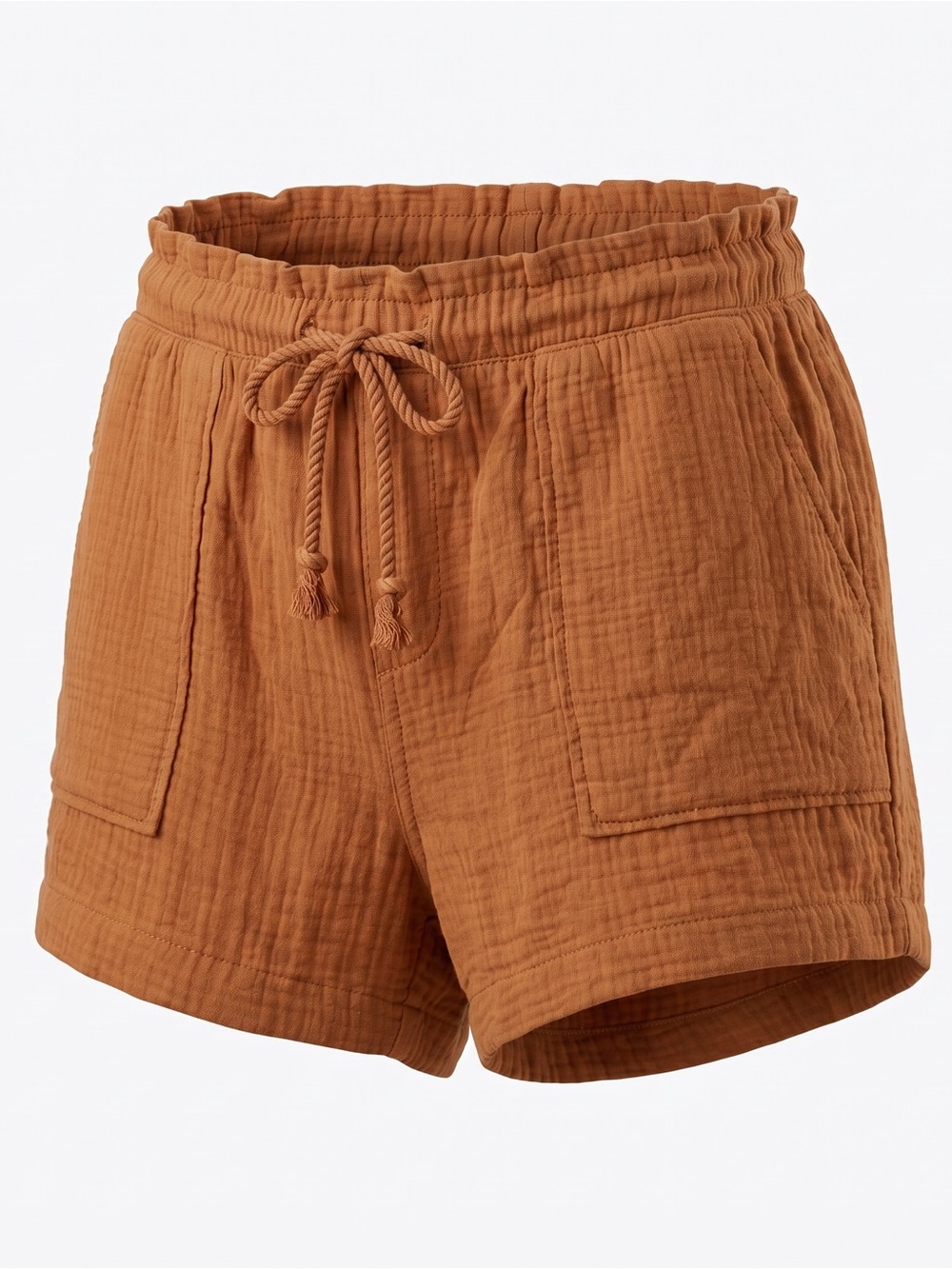 ☀️ Thread & Supply • NWT • Drawstring Cotton Shorts in RustOrange • Womens XS